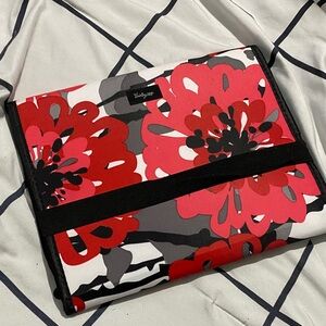 Thirty-One Floral Laptop Bag - Red, Black, and Gray